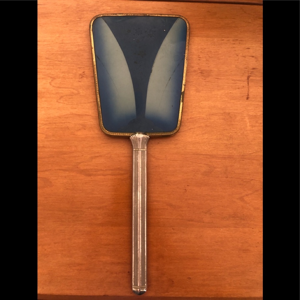 Art Deco vintage hand mirror